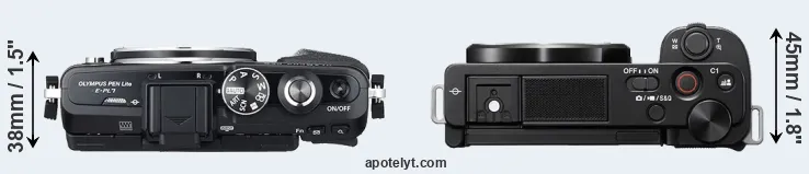Compare E-PL7 versus ZV-E10 top
