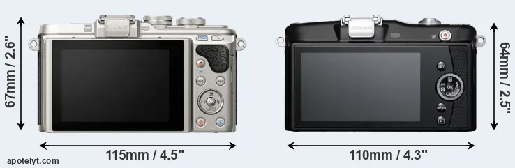 Comparison E-PL8 or E-PM1 rear