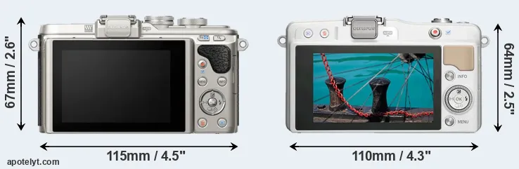 Comparison E-PL8 or E-PM2 rear