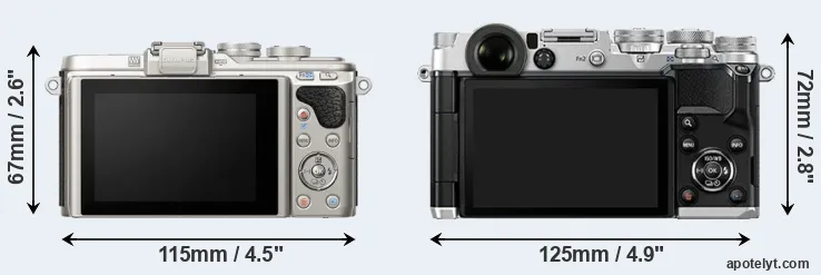 Comparison E-PL8 or PEN-F rear