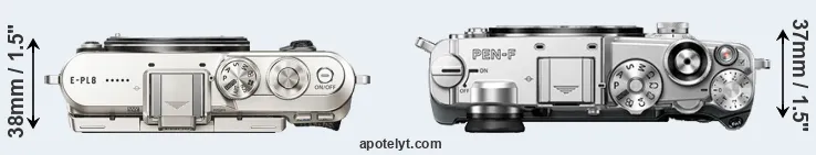 Compare E-PL8 versus PEN-F top