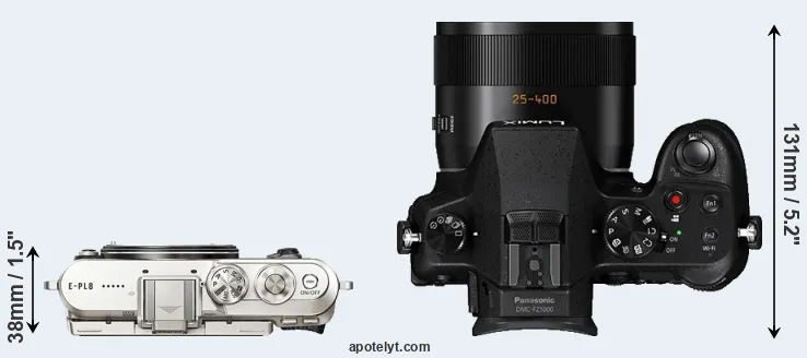 Compare E-PL8 versus FZ1000 top