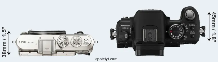 Compare E-PL8 versus G1 top