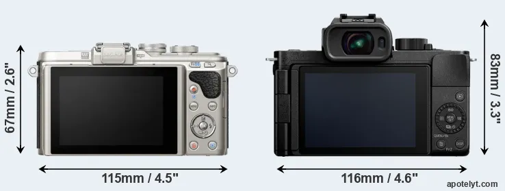 Comparison E-PL8 or G100 rear