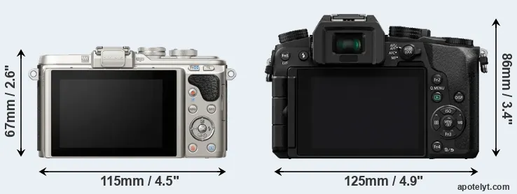 Comparison E-PL8 or G7 rear