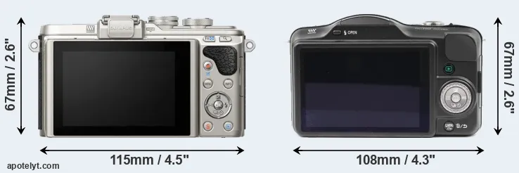 Comparison E-PL8 or GF3 rear