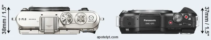 Compare E-PL8 versus GF5 top
