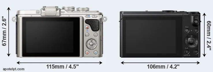 Comparison E-PL8 or LX10 rear
