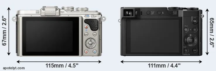 Comparison E-PL8 or ZS100 rear