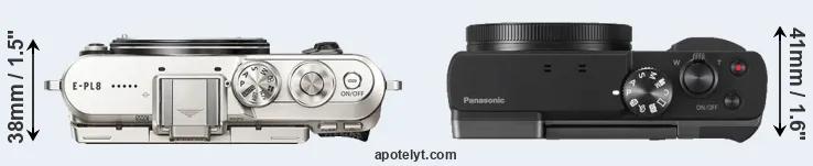 Compare E-PL8 versus ZS70 top