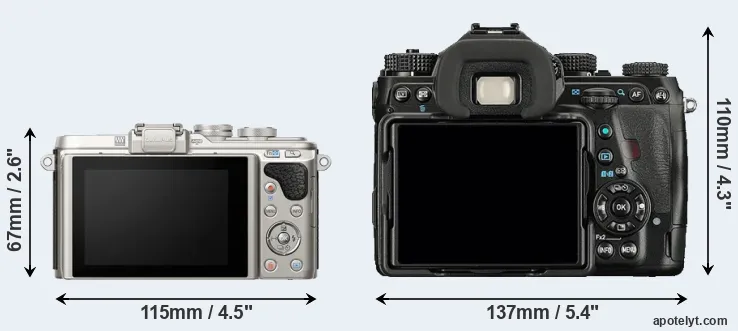 Comparison E-PL8 or K-1 rear