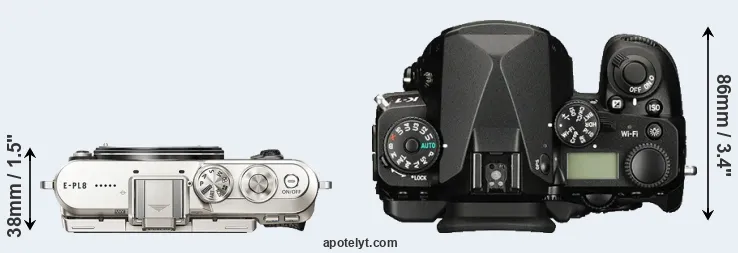 Compare E-PL8 versus K-1 top