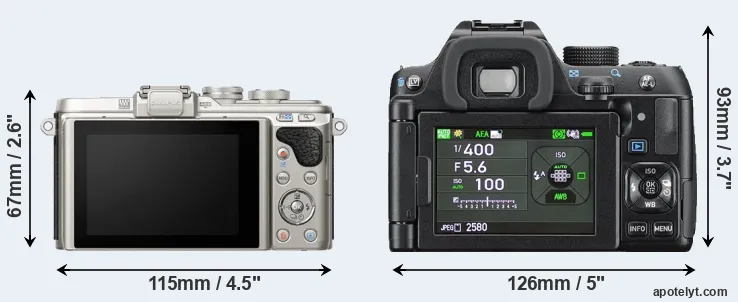 Comparison E-PL8 or K-70 rear