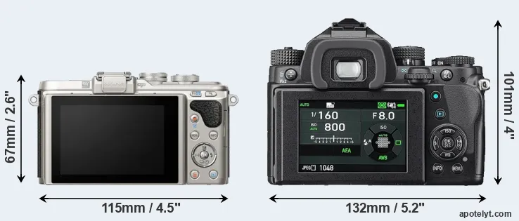 Comparison E-PL8 or KP rear