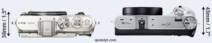 Compare E-PL8 versus NX500 top