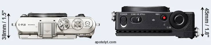 Compare E-PL8 versus fp top
