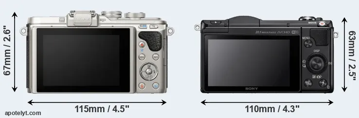 Comparison E-PL8 or A5000 rear