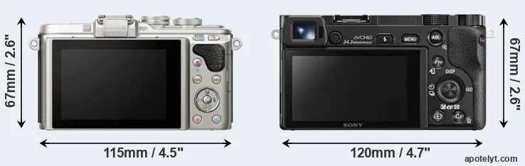 Comparison E-PL8 or A6000 rear