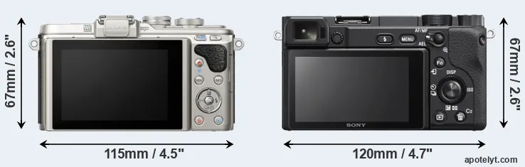 Comparison E-PL8 or A6400 rear