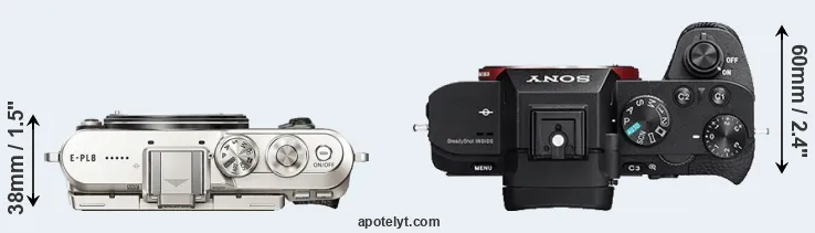 Compare E-PL8 versus A7 II top