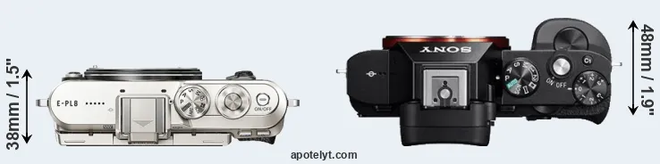 Compare E-PL8 versus A7 top
