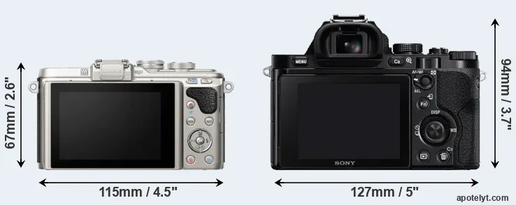 Comparison E-PL8 or A7R rear
