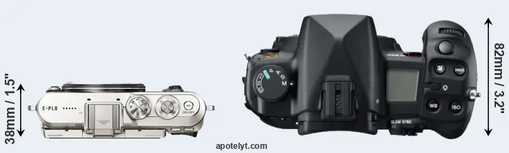 Compare E-PL8 versus A850 top