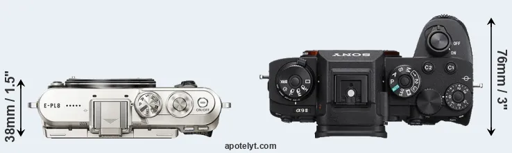 Compare E-PL8 versus A9 II top