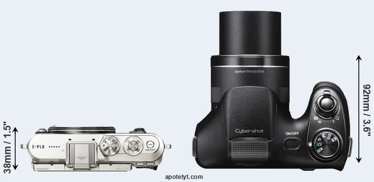 Compare E-PL8 versus H300 top