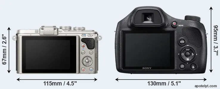 Comparison E-PL8 or H400 rear