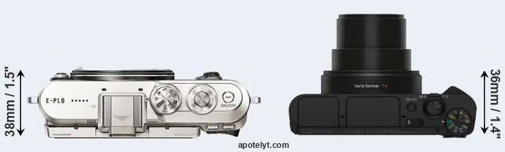 Compare E-PL8 versus HX80 top