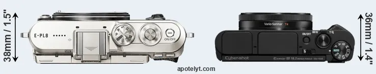 Compare E-PL8 versus HX99 top