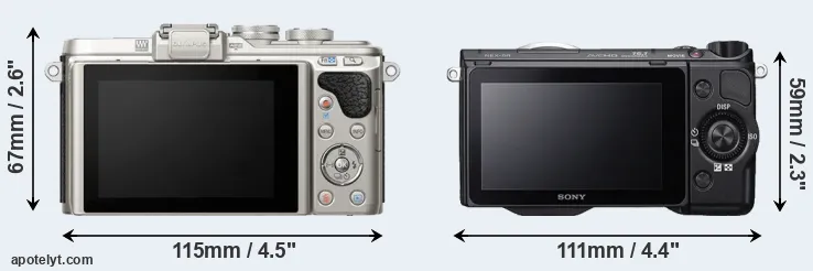 Comparison E-PL8 or NEX-5R rear