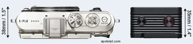 Compare E-PL8 versus RX0 II top