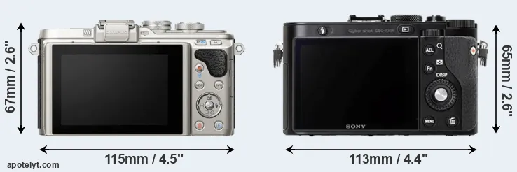 Comparison E-PL8 or RX1R rear