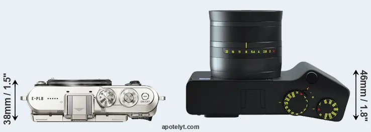Compare E-PL8 versus ZX1 top