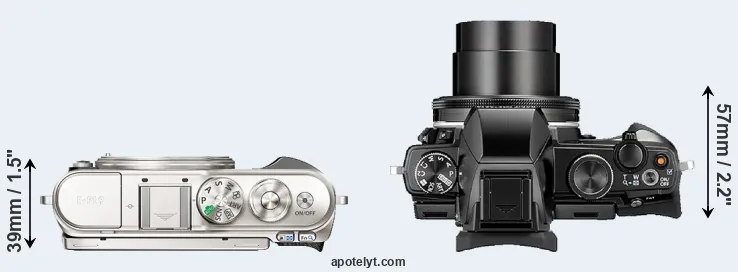 Compare E-PL9 versus Stylus 1 top