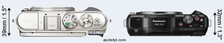 Compare E-PL9 versus GF3 top