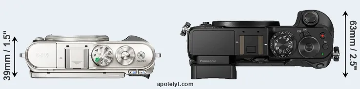 Compare E-PL9 versus GX8 top