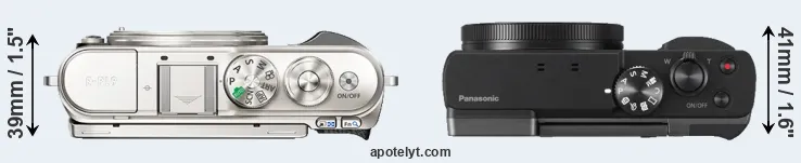 Compare E-PL9 versus TZ90 top