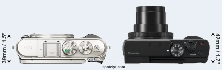 Compare E-PL9 versus TZ95 top