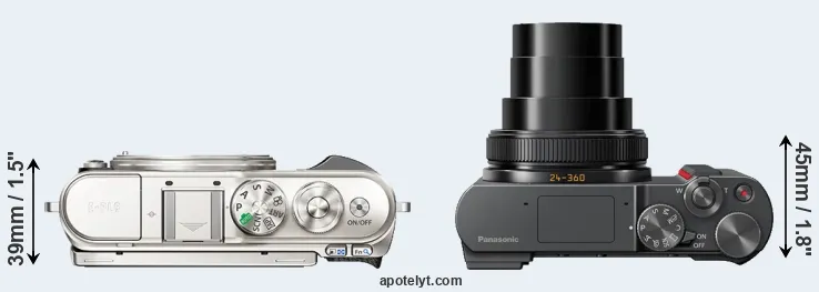Compare E-PL9 versus ZS200 top