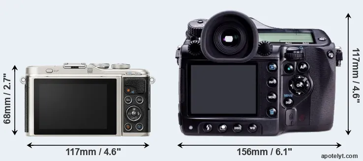 Comparison E-PL9 or 645D rear