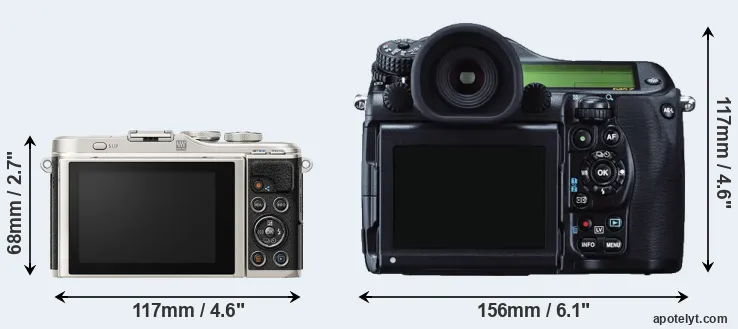 Comparison E-PL9 or 645Z rear