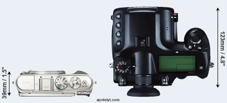 Compare E-PL9 versus 645Z top