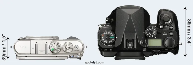 Compare E-PL9 versus K-1 top