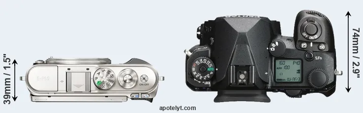 Compare E-PL9 versus K-3 III top