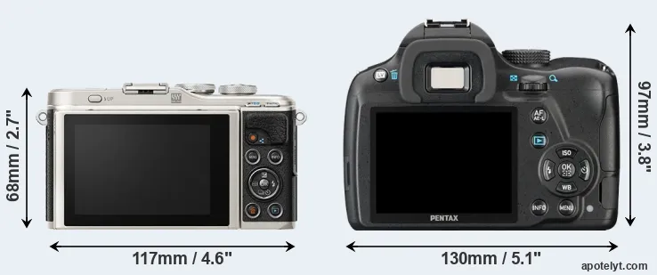 Comparison E-PL9 or K-50 rear