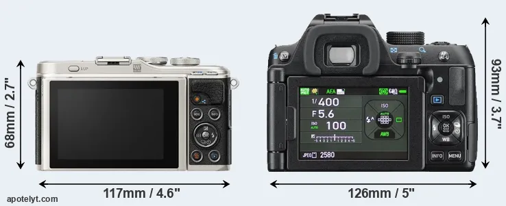 Comparison E-PL9 or K-70 rear
