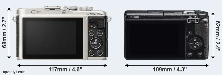 Comparison E-PL9 or GR IIIx rear